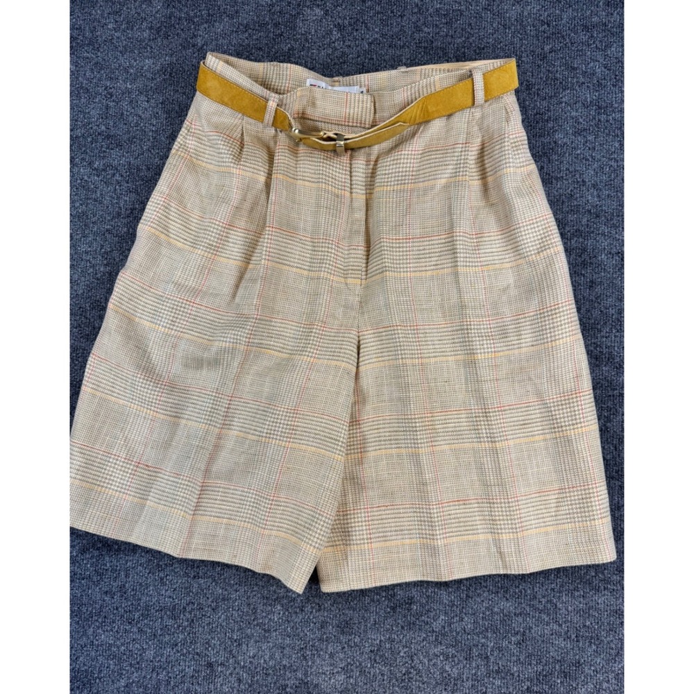 Vintage JH Collectibles Plaid Suit Set Women's Size 14 Blazer & Shorts Belt 90s - Picture 7 of 15